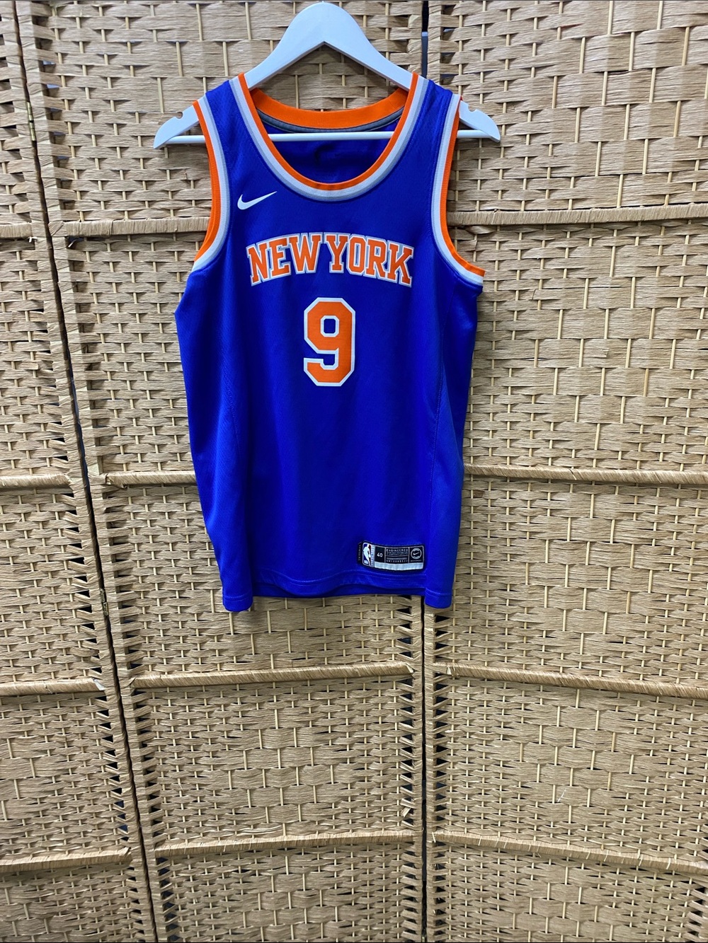 Nike New York Blue and Orange #9 Basketball Jersey